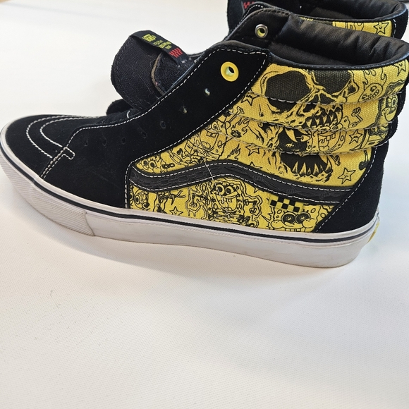 VANS SpongeBob SquarePants x Mike Gigliotti Skate Sk8- High Black Gold Mens 13 - Picture 10 of 11